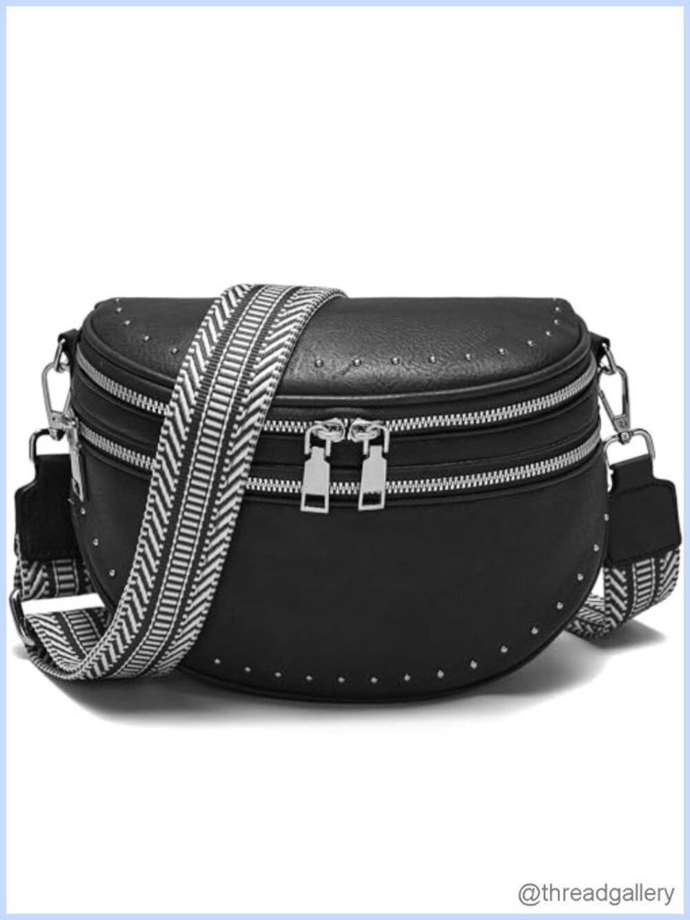 Vegan Leather Crossbody Bum Bag Fanny Pack Adjustable Strap